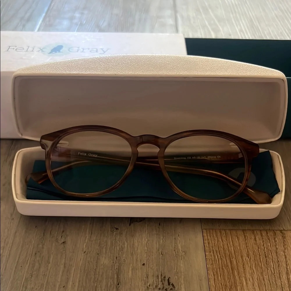 Felix Gray Tortoise Eyeglasses with Case OS
